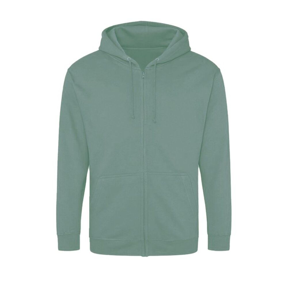 Awdis Mens Full Zip Hoodie / Dusty Green